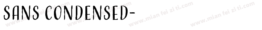 Sans Condensed字体转换